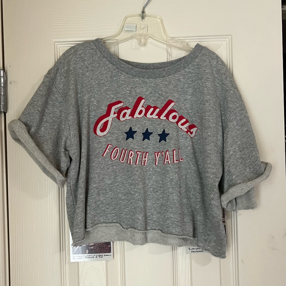 H&M 4th of July Crop Top